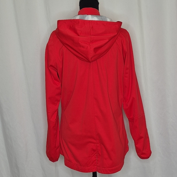 Nike Women's Hooded Windbreaker Light-Rain Jacket Red w/ Orange Accent - Size L - Picture 4 of 16